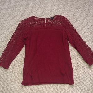 Maroon long sleeve sweater by lucky brand
